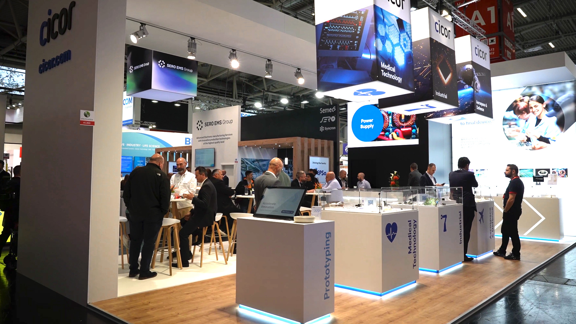 innovations 2024 cicor exhibition stand electronica trade fair munich