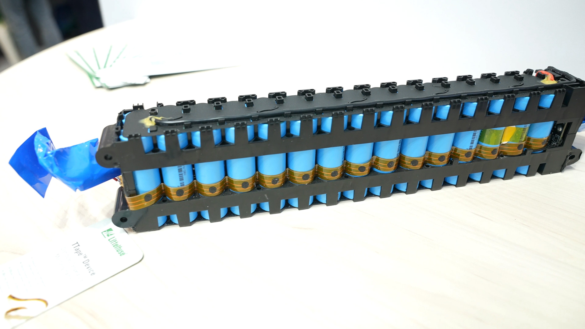 temperature sensors directly into the battery pack to prevent battery burning