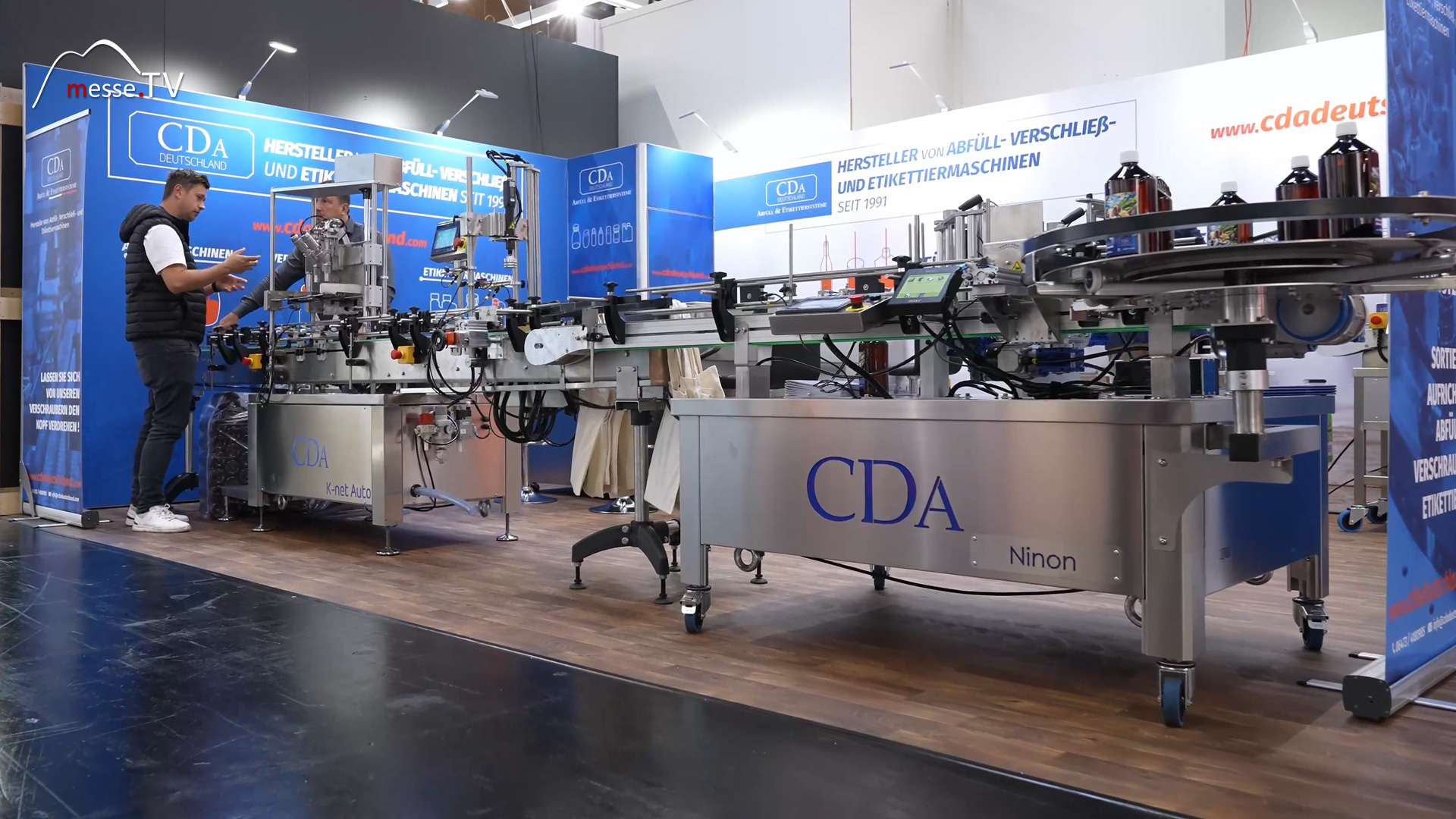 filling and sealing and labeling machine complete system cda germany fachpack 2024