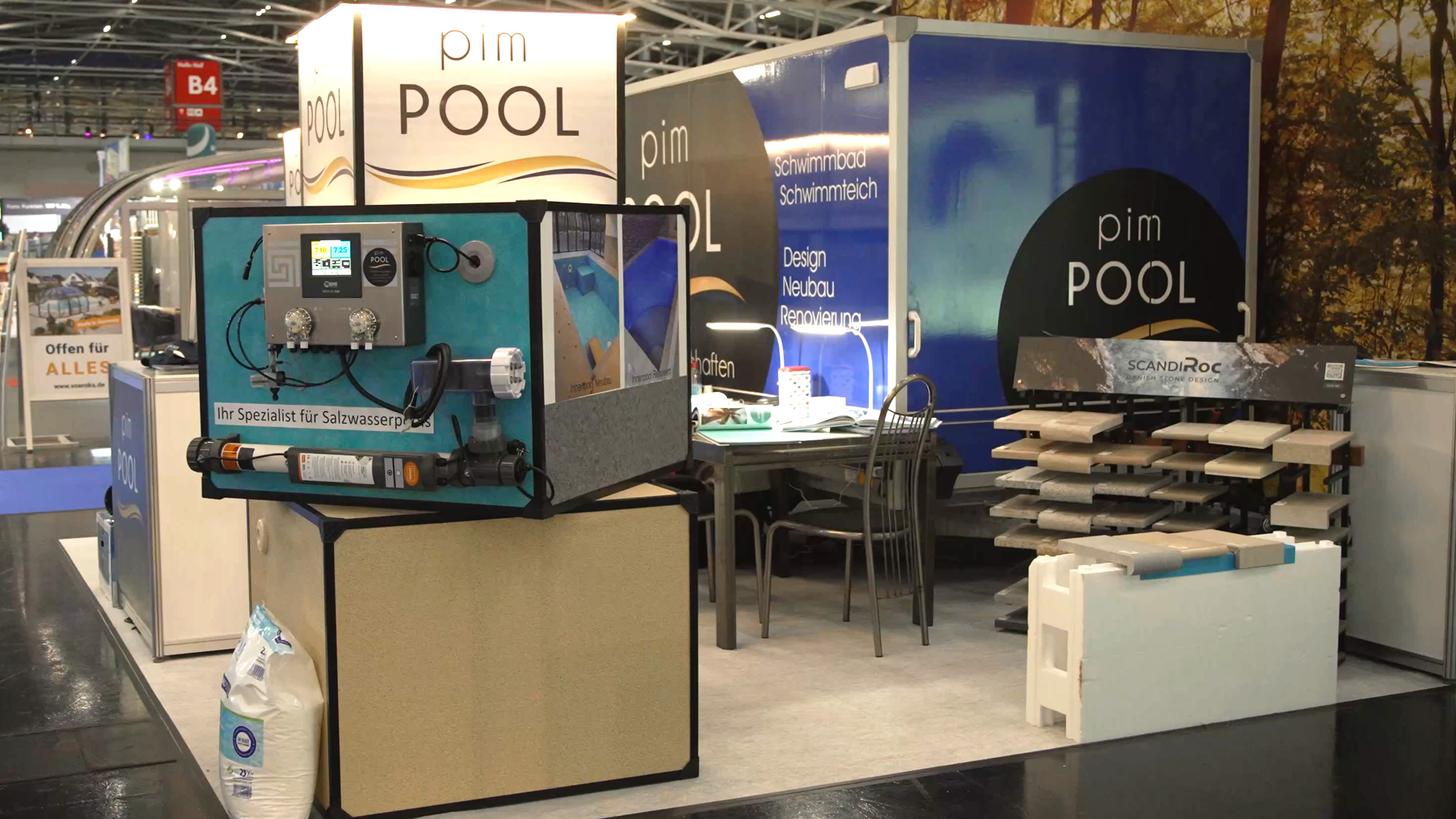 environmentally friendly saltwater pools pim pool booth at the handwerksmesse 2024 munich