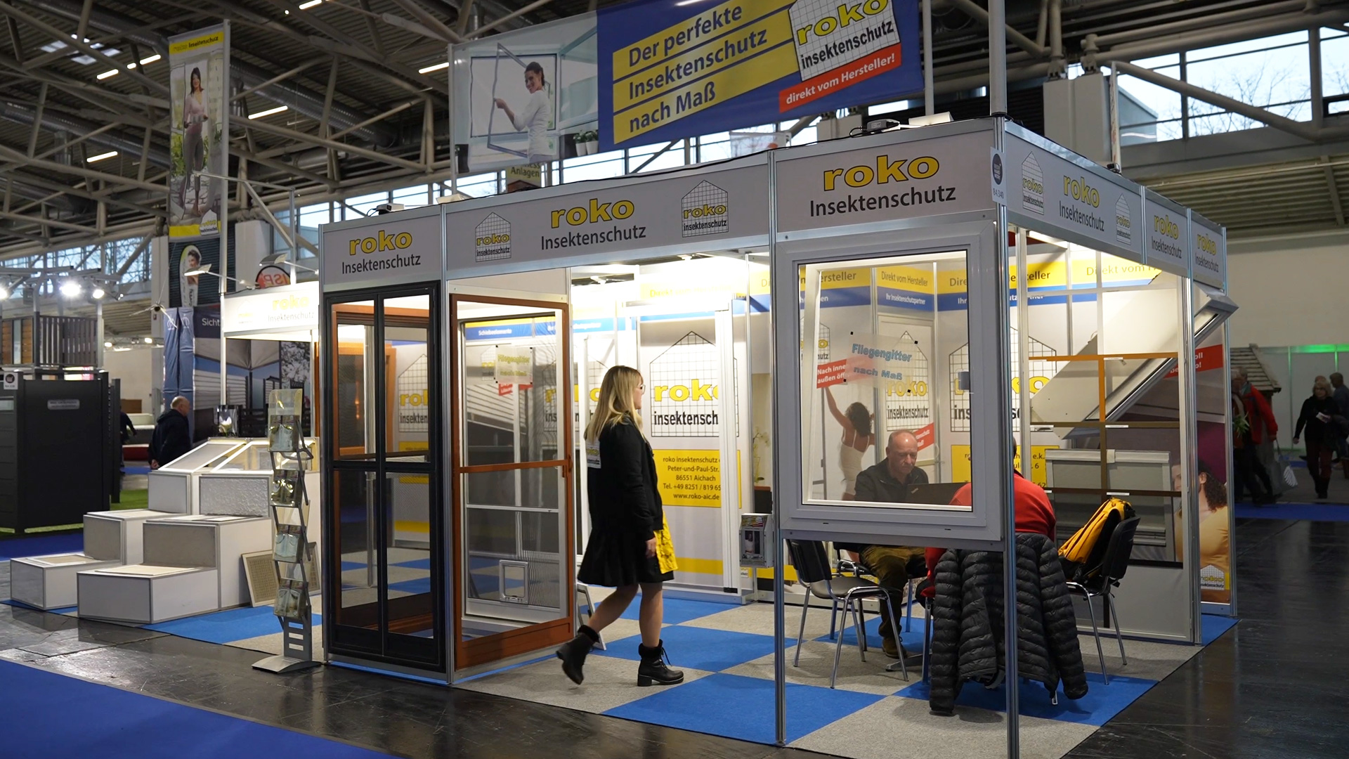 insect protection hinged doors robo booth at the 2024 trade fair in munich