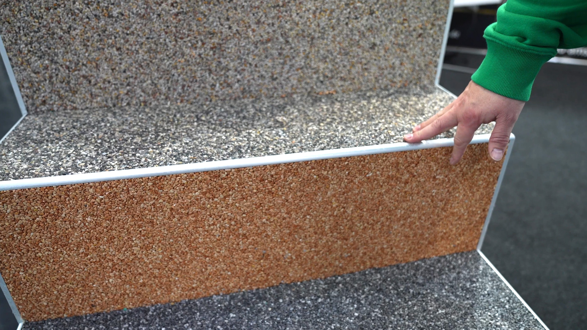marble stone carpet jointless with aluminum edge or stainless steel finish