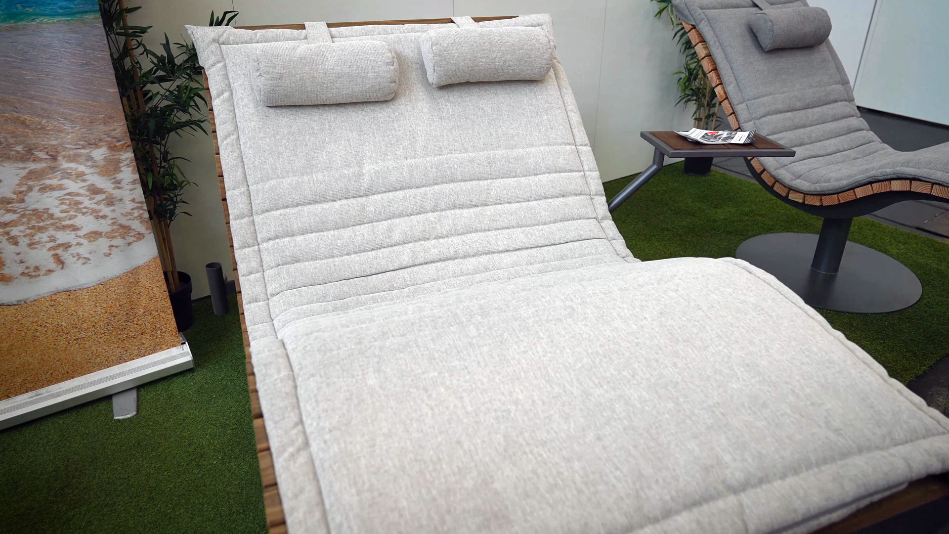 outdoor furniture double sun lounger made by the master metal builder with high quality