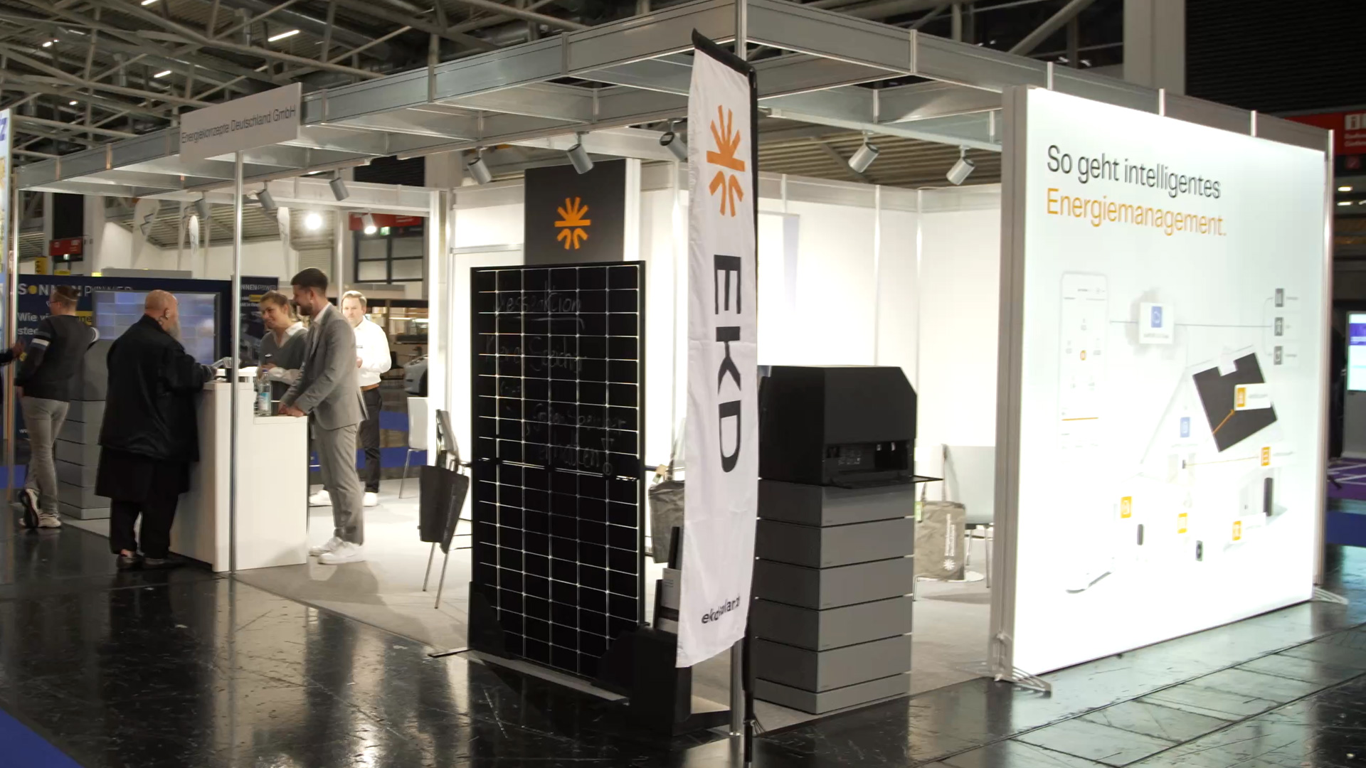 smart energy management booth ekd solar at the 2024 trade fair in munich