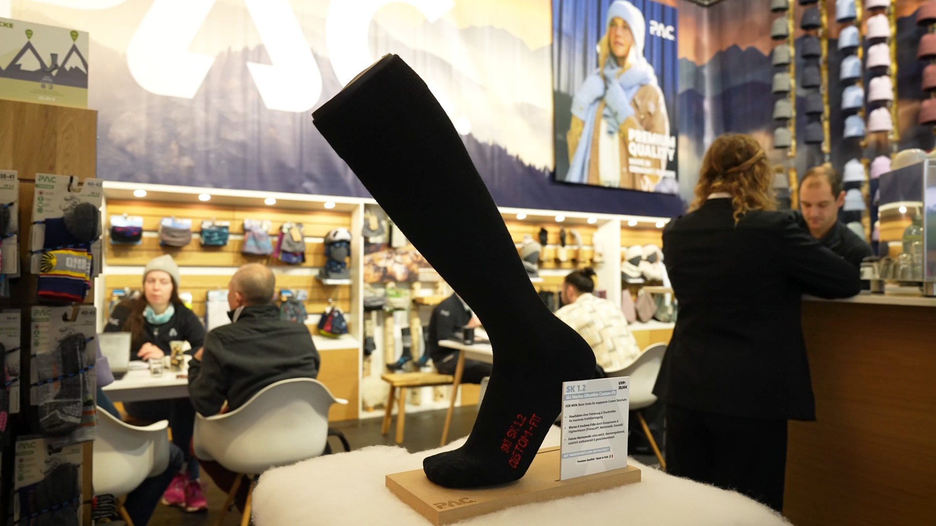 ultra thin ski sock for adapted ski boots ispo munich 2024