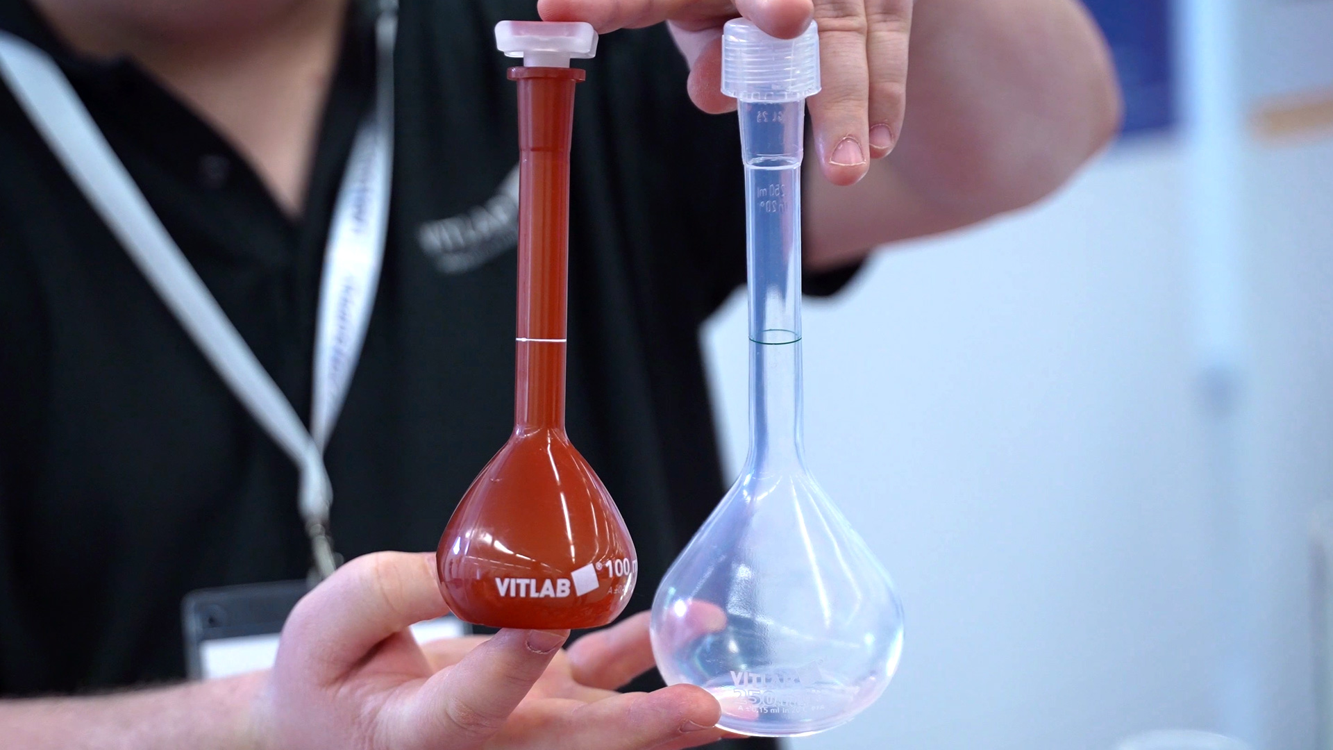 volumetric flasks made of plastic also uv protected variants for light sensitive substances