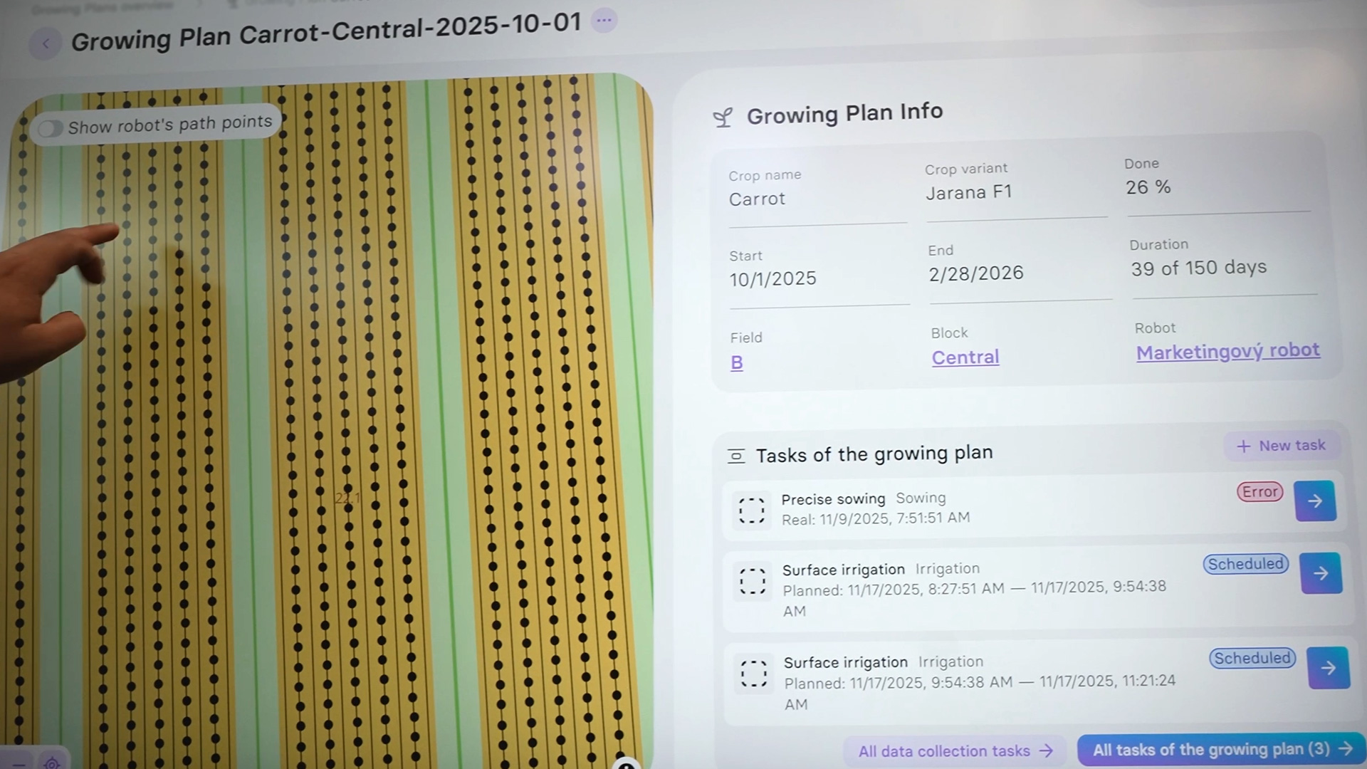 Roboton app work steps field work without programming knowledge
