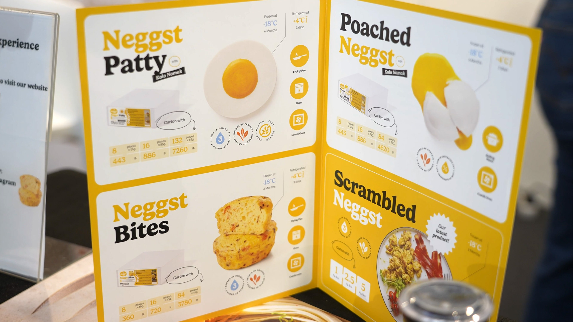 Vegan scrambled eggs fried egg bites for catering retail