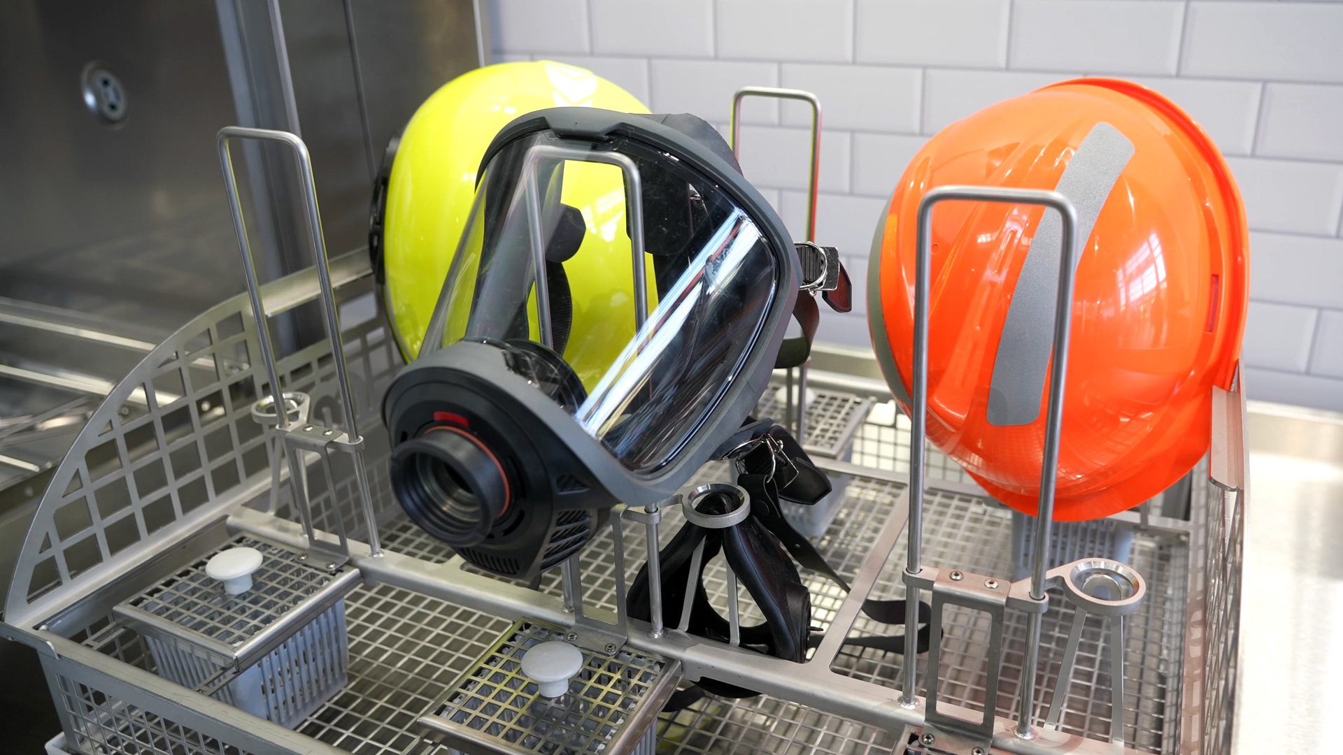 Respiratory protection care freshly cleaned Meiko