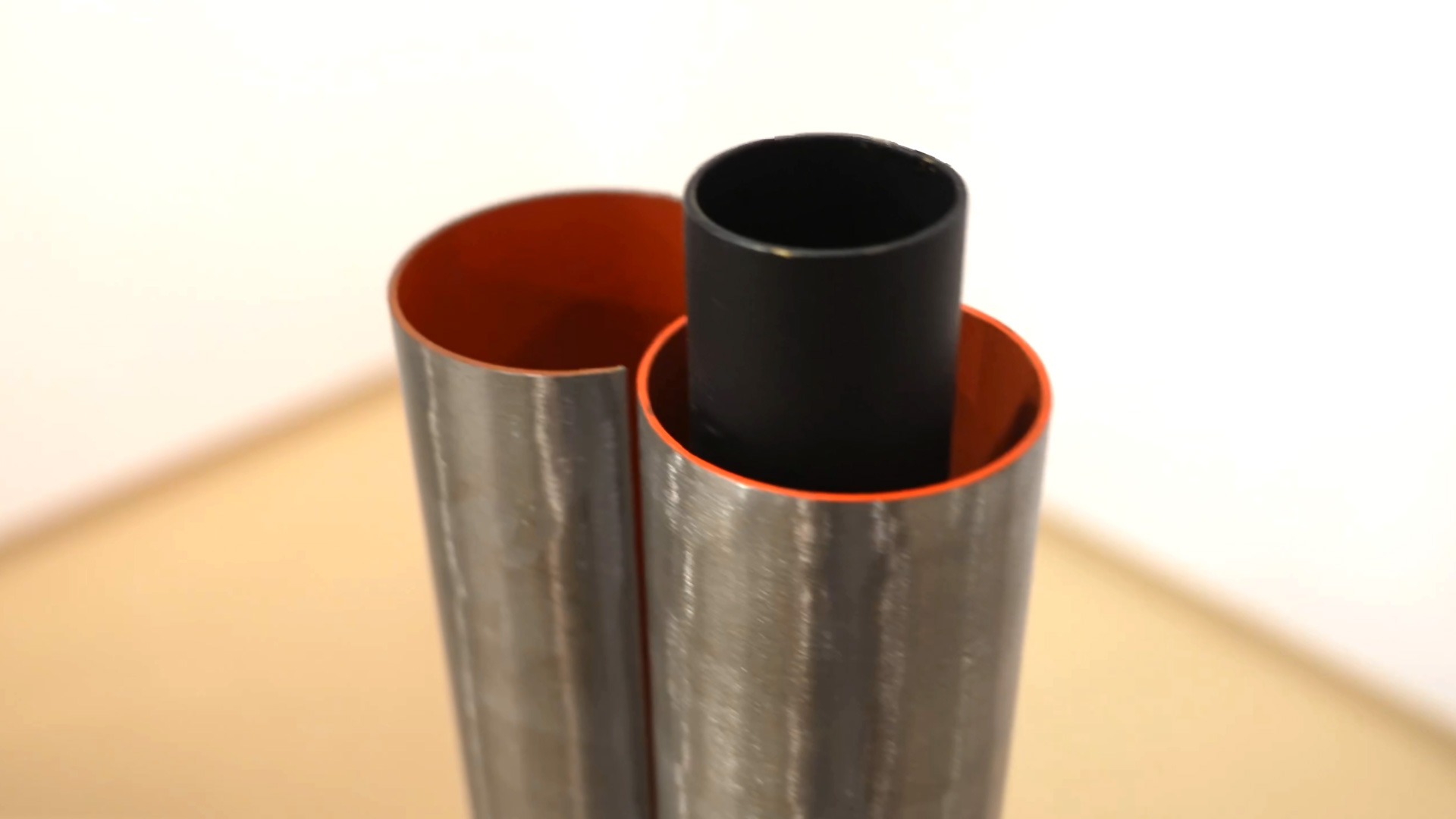 Schlichtenmaier Gallery Red Opening of the Stele Steel Sculpture