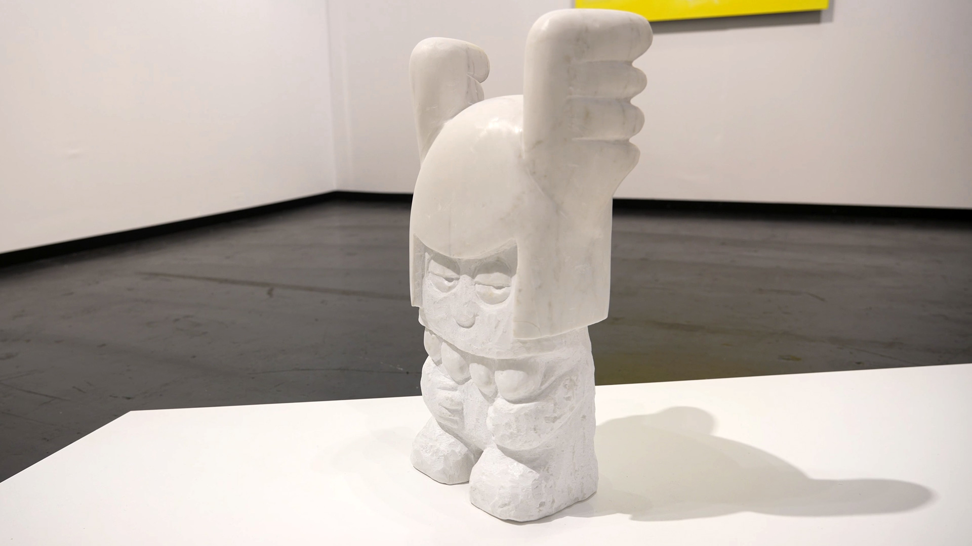 Stone Sculpture God of Thunder with Hat Marble Stefan Rinck