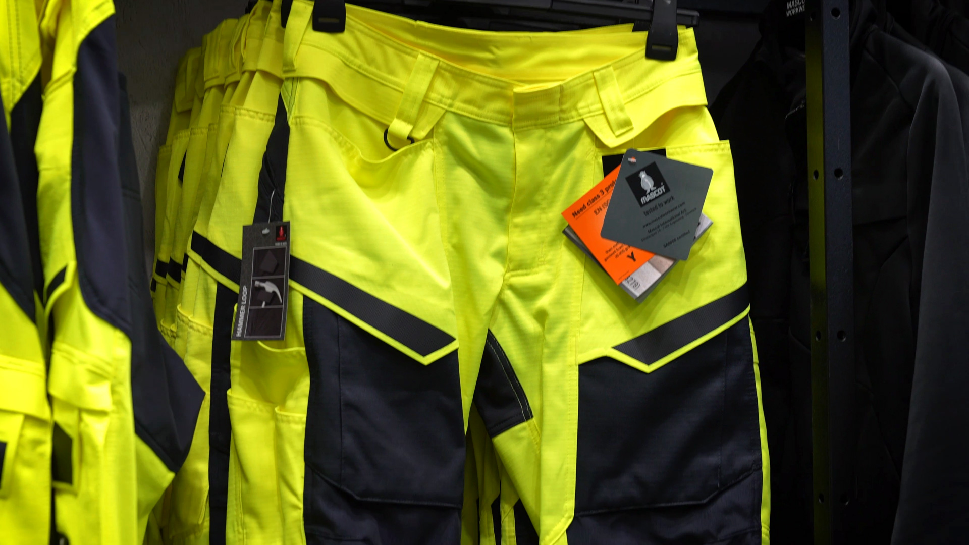 mascot four way full stretch trousers warning color bau 2025