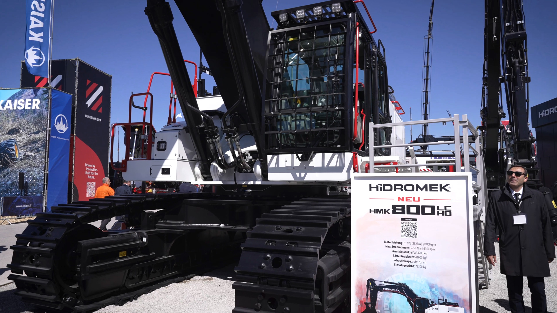 hidromek construction machinery 80 tonne crawler excavator and telescopic loader