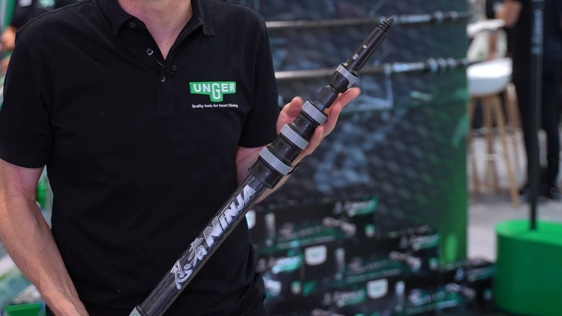 Carbon fiber telescopic pole cone Unger