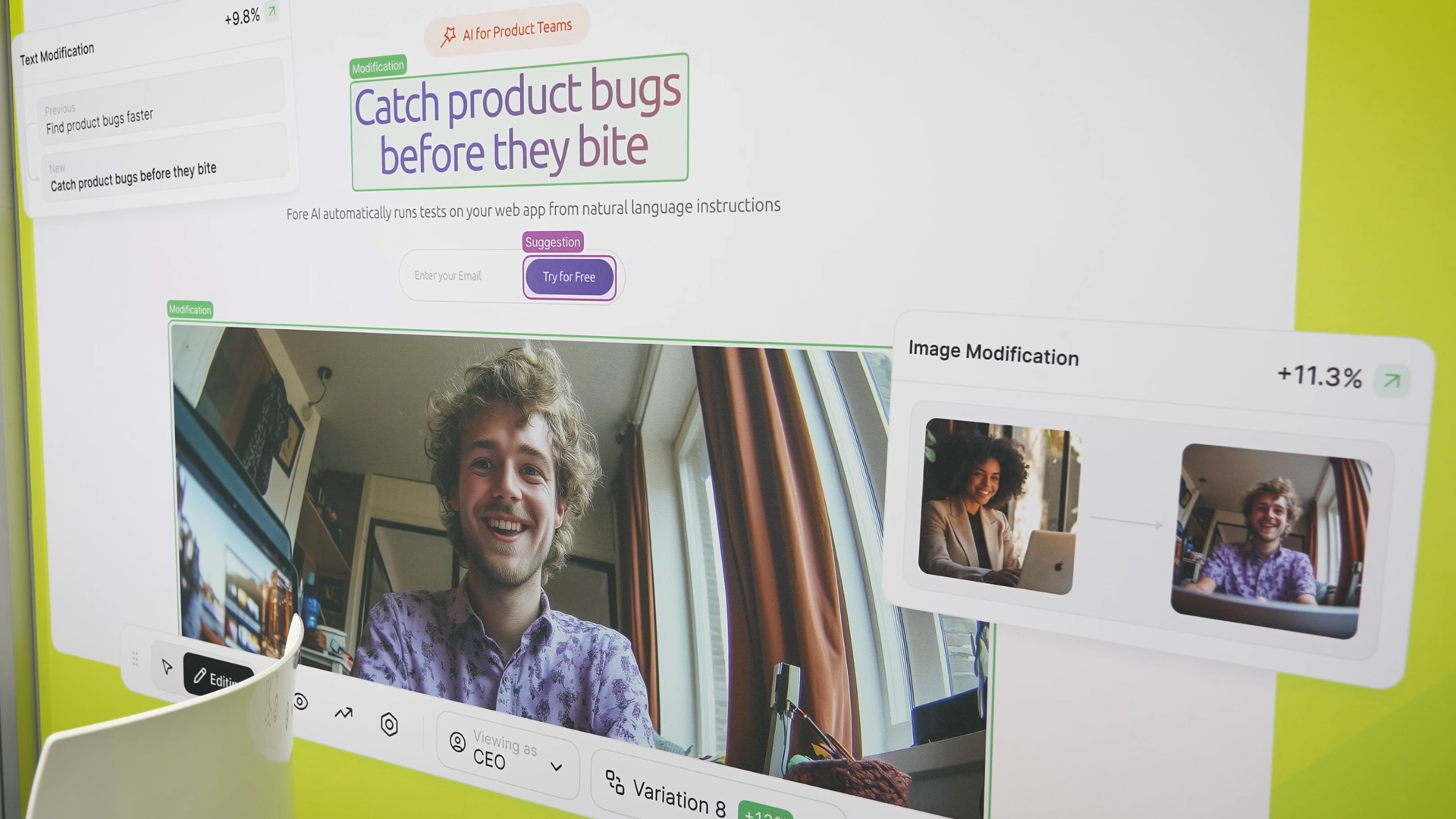 Images individualized generate on Website Pagent