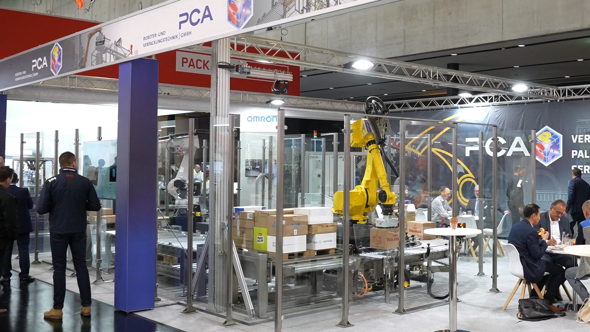 PCA packaging machines palletizing robot Fachpack Nuremberg