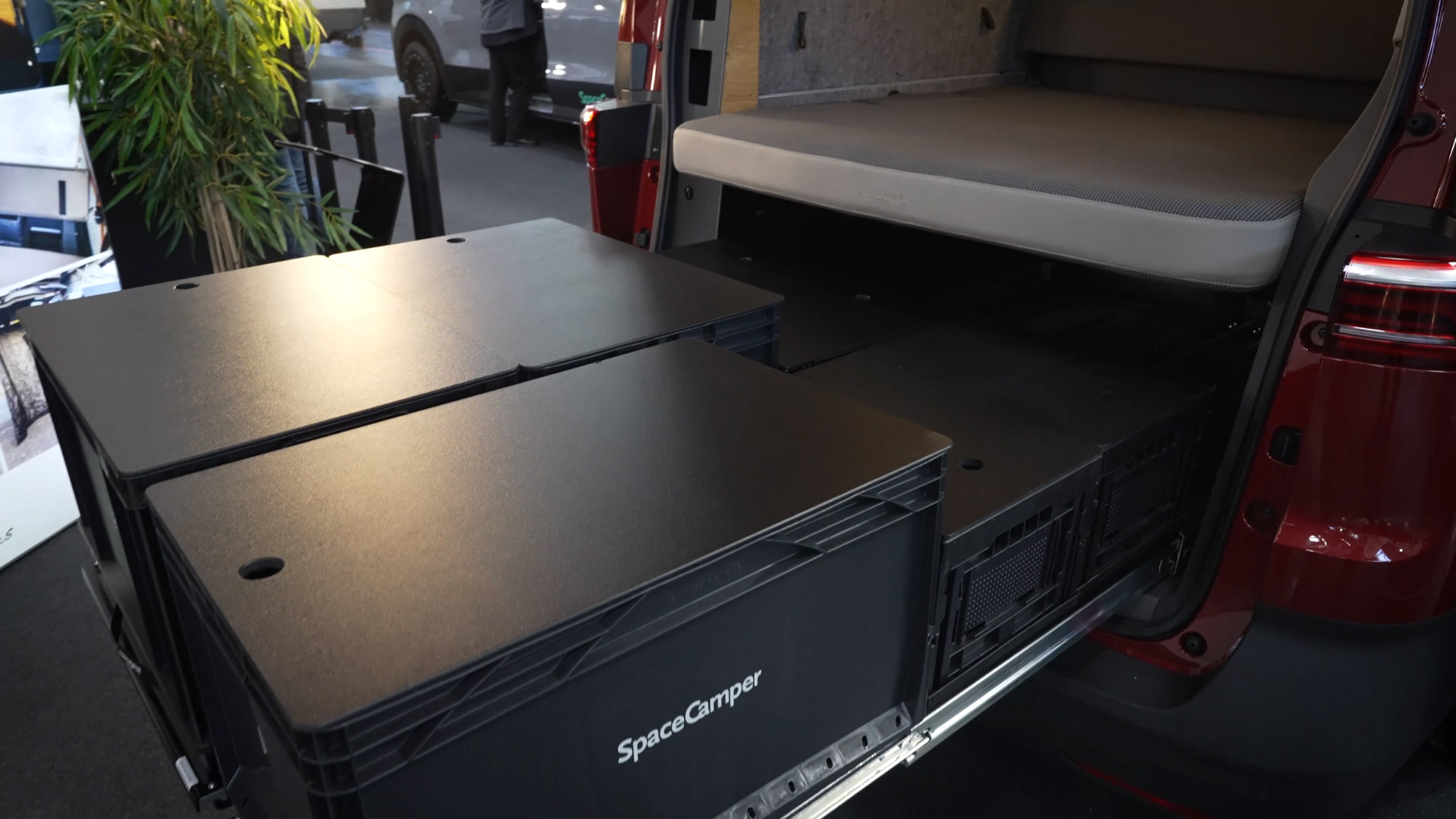 camper with intelligent storage space solutions for families and athletes