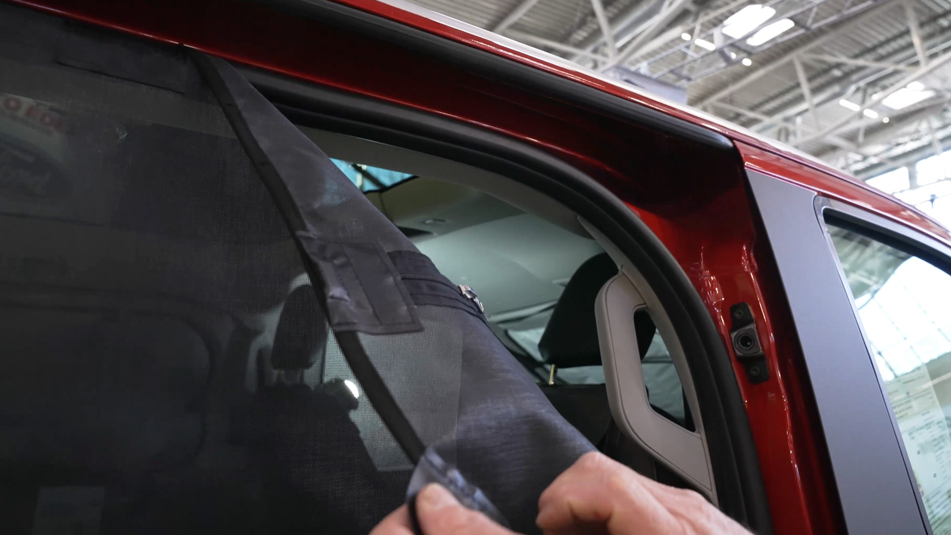 camping mosquito net only attach to car with magnets no gluing required