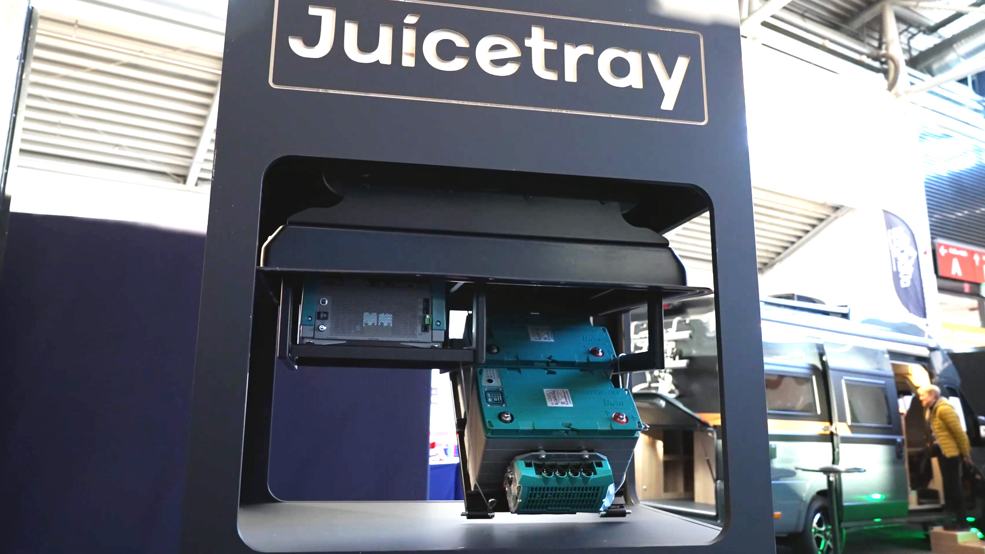 motorhome power supply under the vehicle juicetray