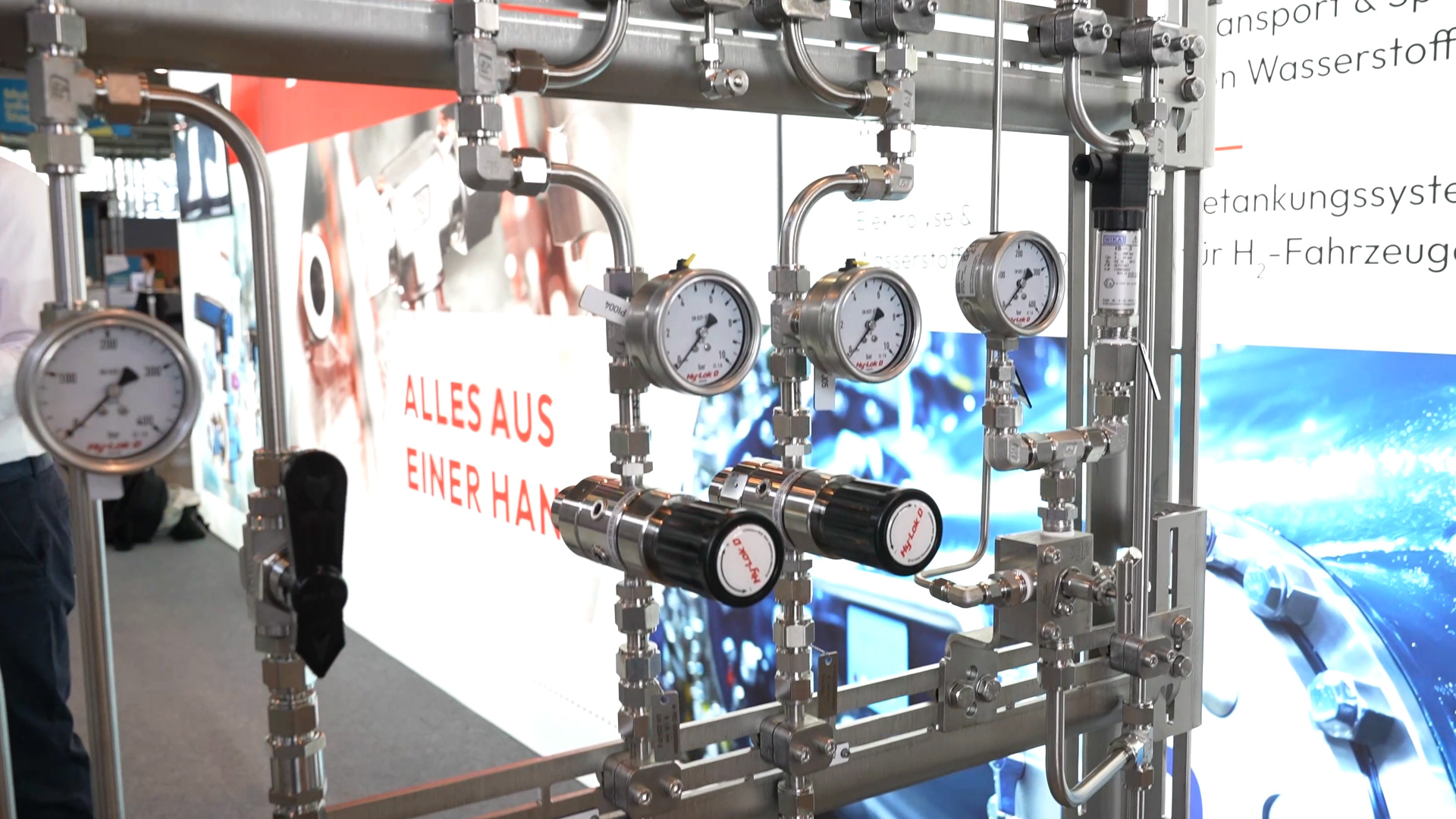 Assembly Gas Hydrogen Fluid transport Pressure reduced Hy Lok D