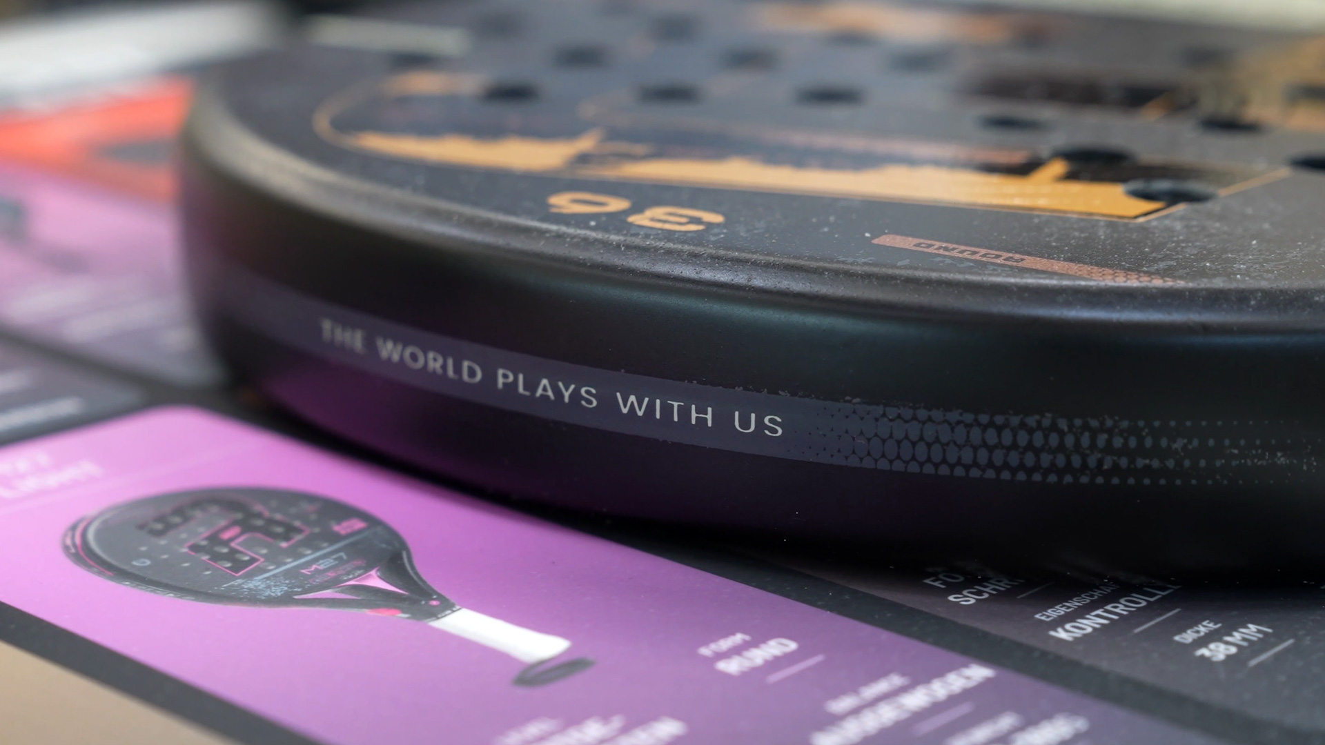 Padel racket carbon layers foam core format