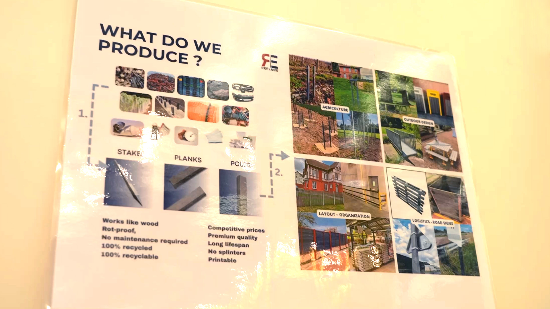 Complex plastics in construction logistics furniture industry Replace Plastics