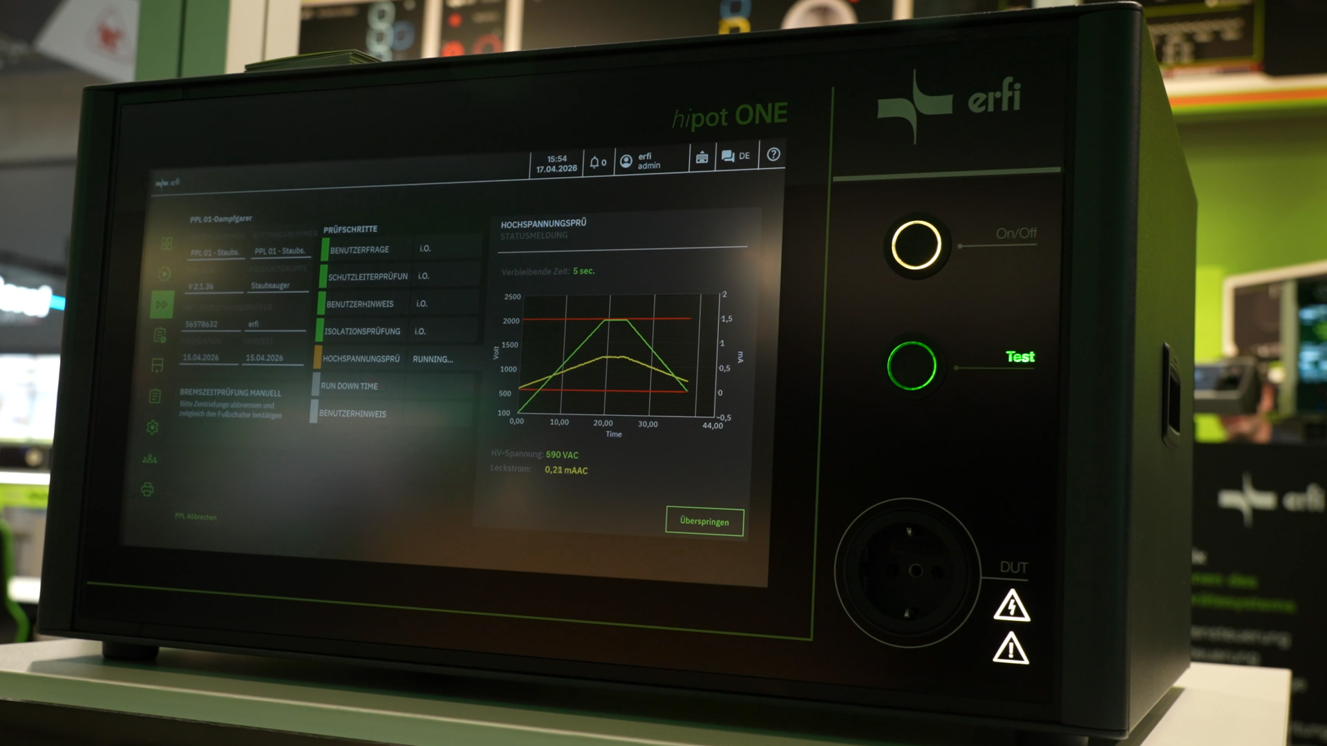 tester hipot ONE for electrical tests with KI from erfi