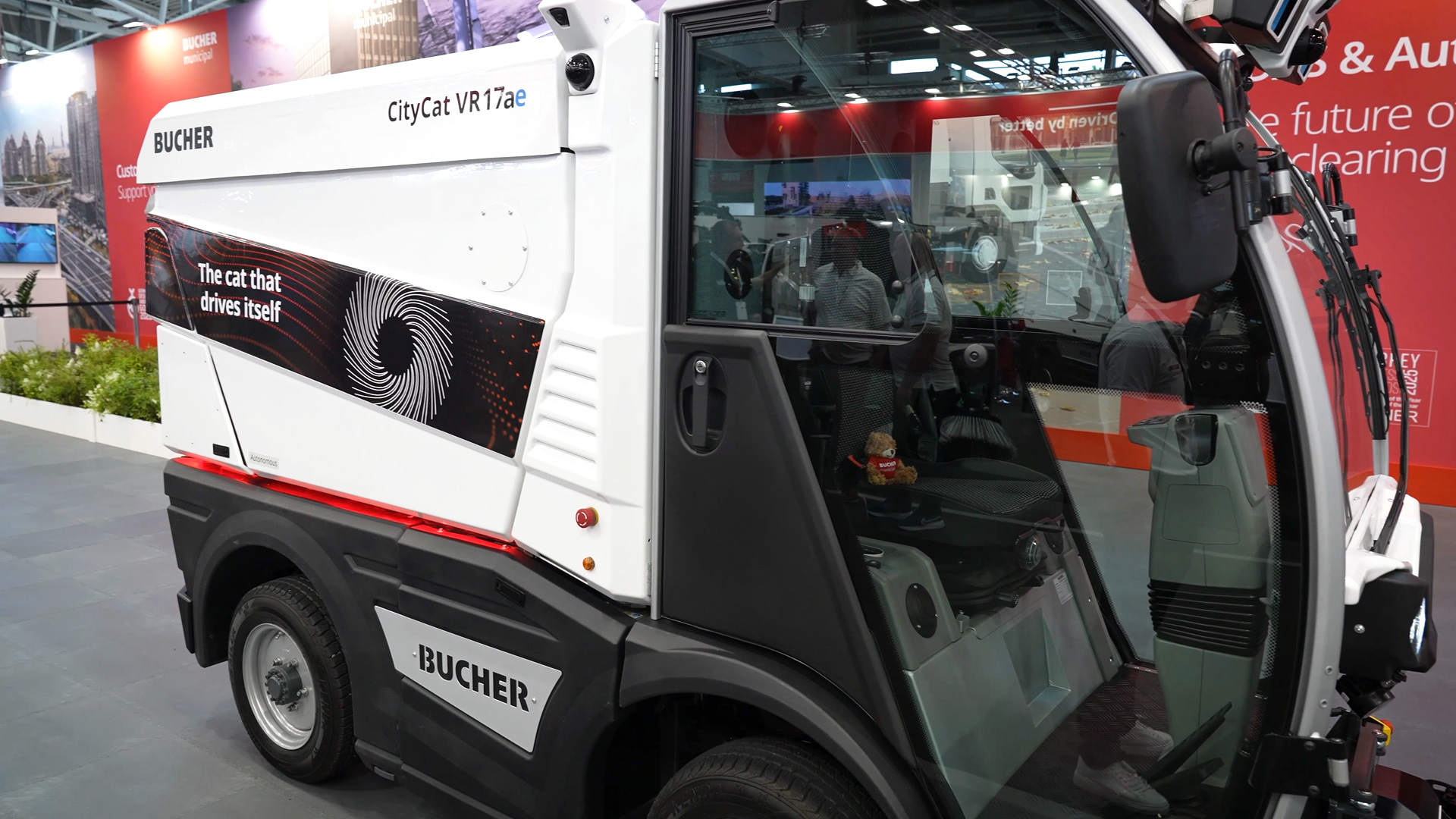 Fully autonomous sweeper for private areas and recycling yards