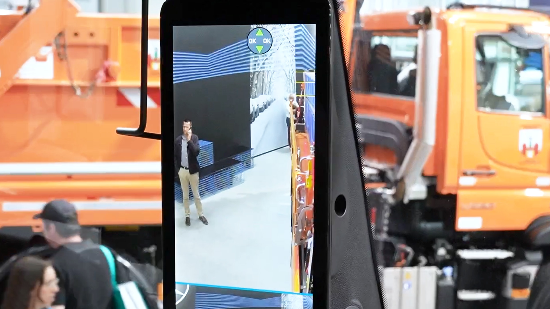 Vehicle municipal use with camera based mirrorcam instead of classic exterior mirrors
