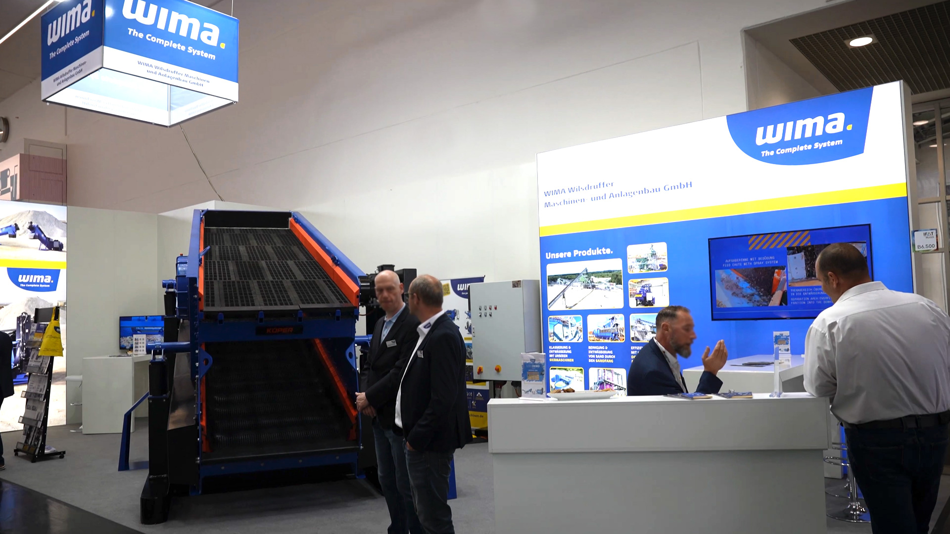 Wima Presents on the Ifat Munich Screening Machine for moist and sticky materials