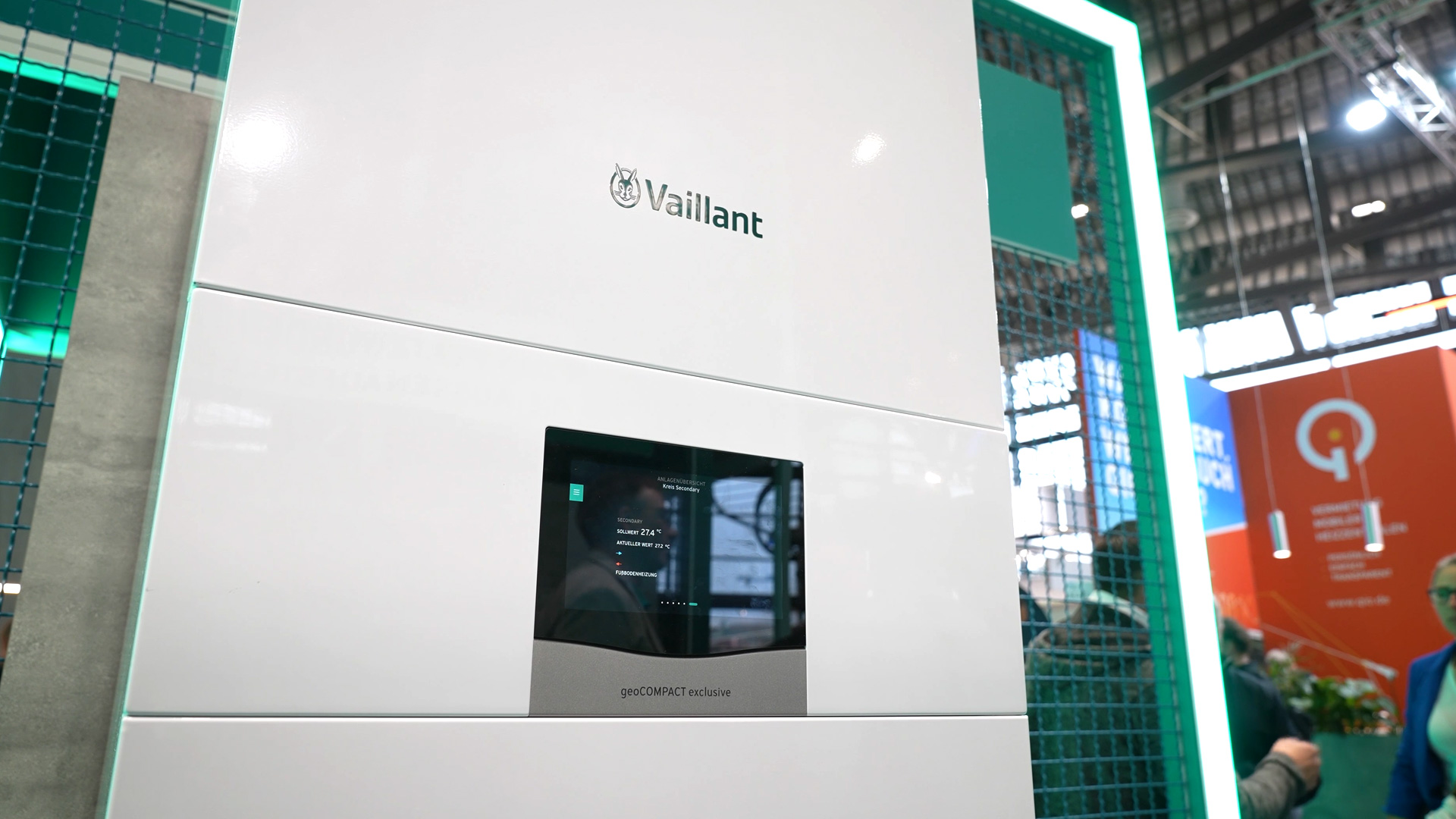 Vaillant geoCOMPACT exclusive brine water heat pump with integrated drinking water storage tank