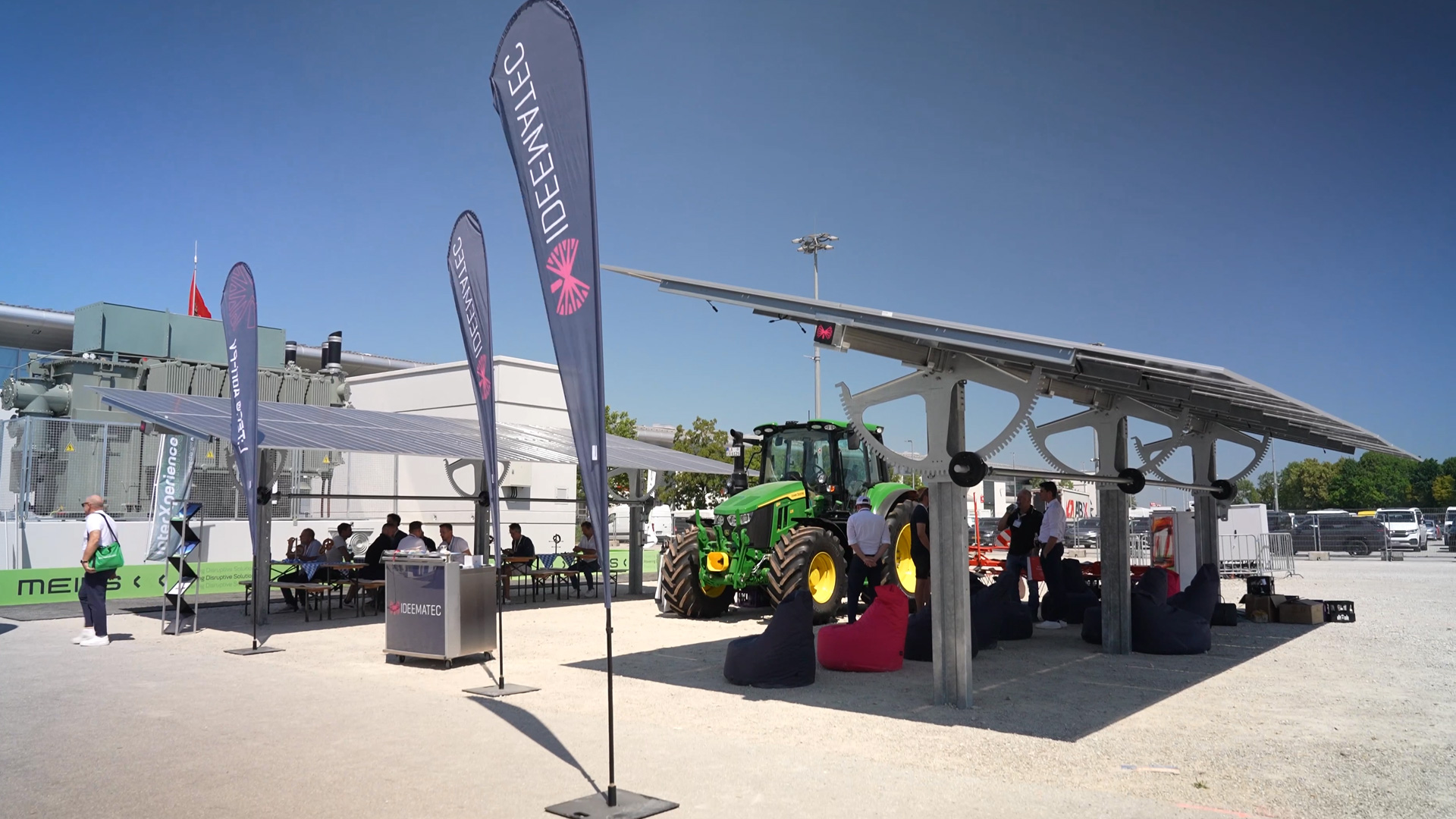 Ideematec innovations at Intersolar Europe in the outdoor area of the Munich Exhibition Centre