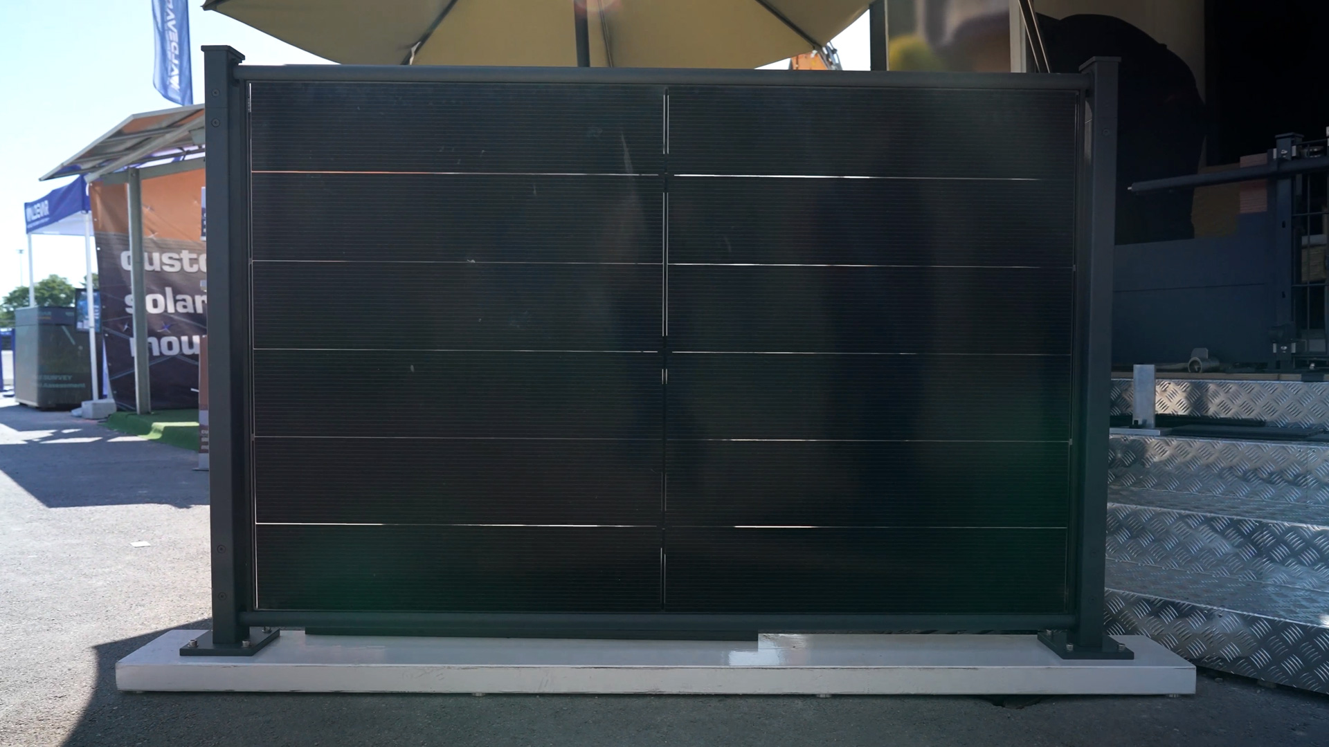 Solar fences for photovoltaics on existing areas