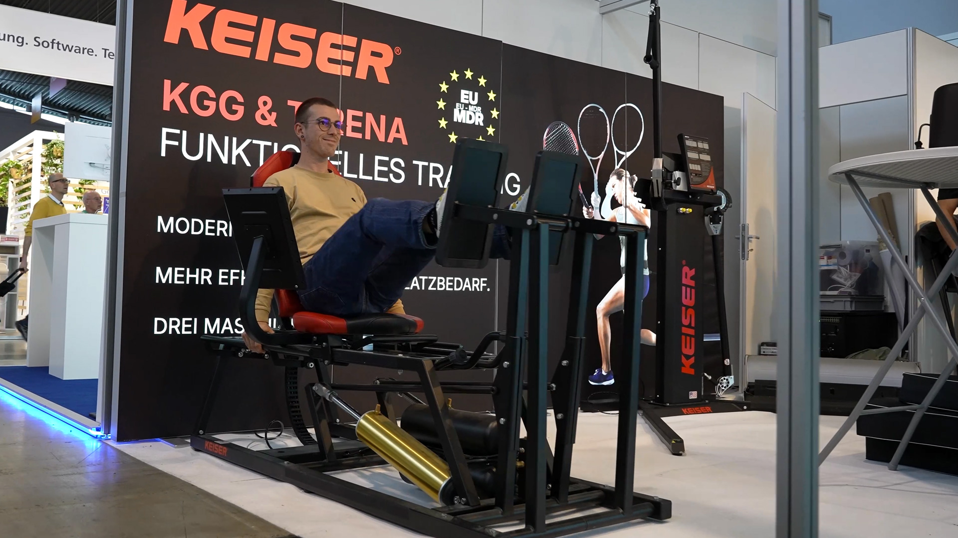 Keiser leg press training device at Therapro Stuttgart