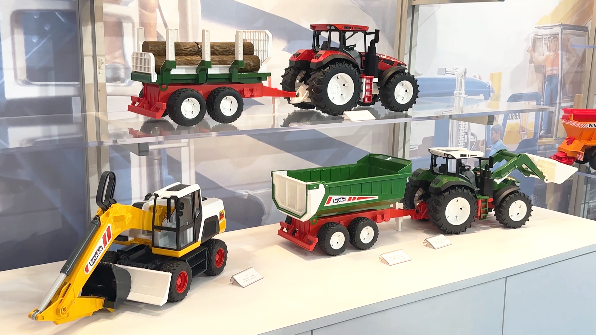Bruder agricultural vehicles and construction vehicles