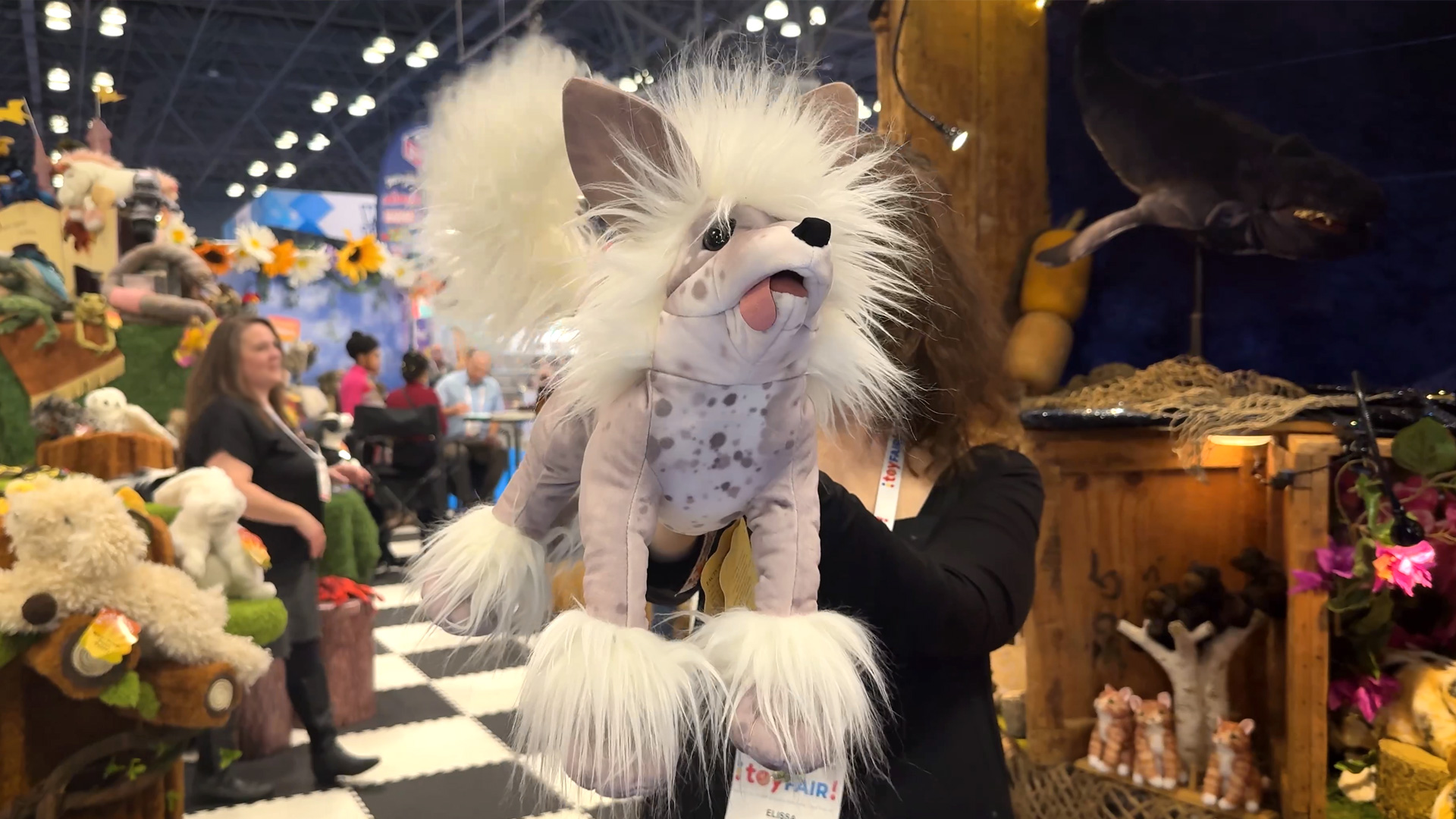 New Chinese Crested Dog Hand Puppet Toy Fair