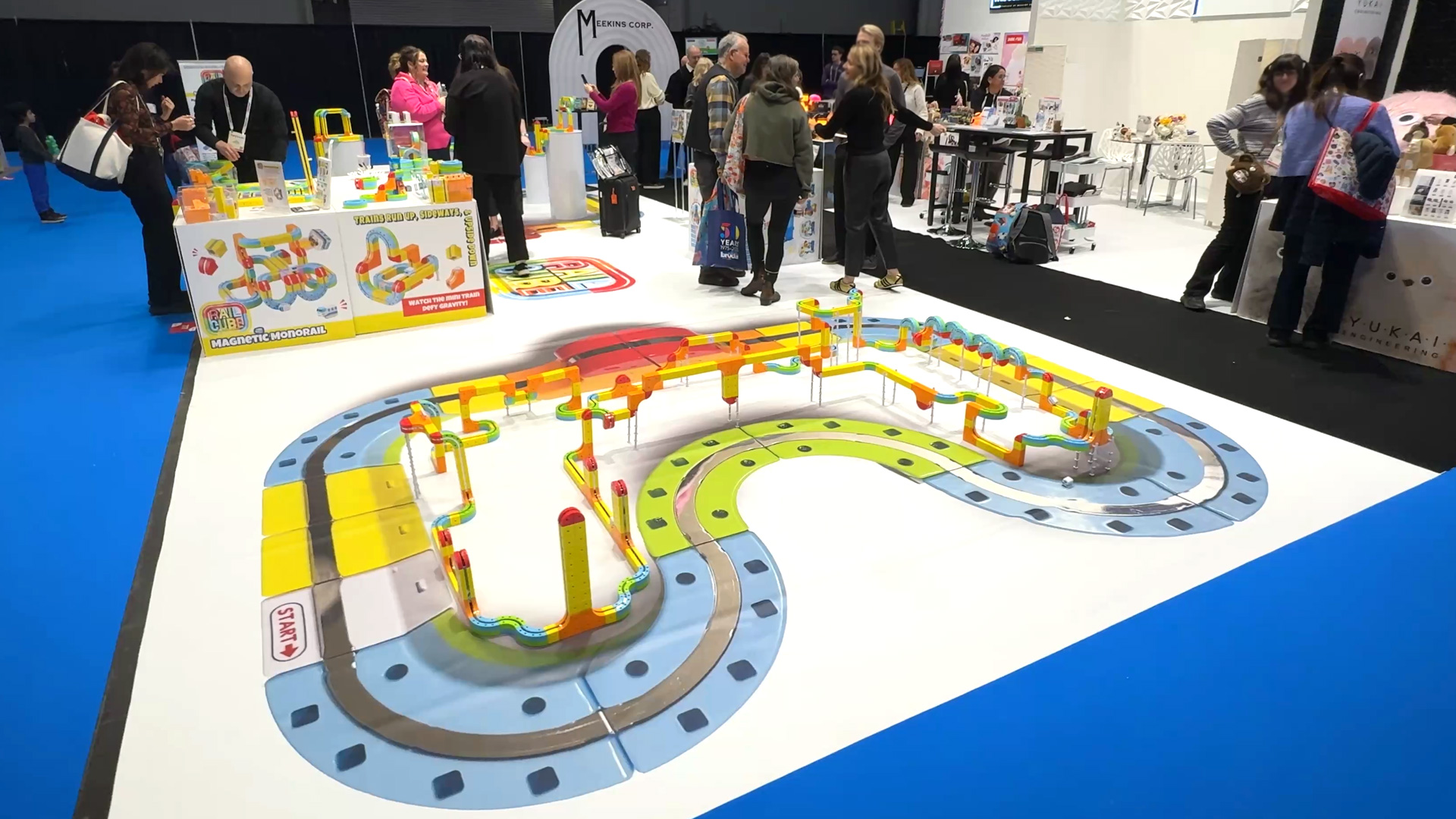 Rail Cube monorail system at the Toy Fair in New York City