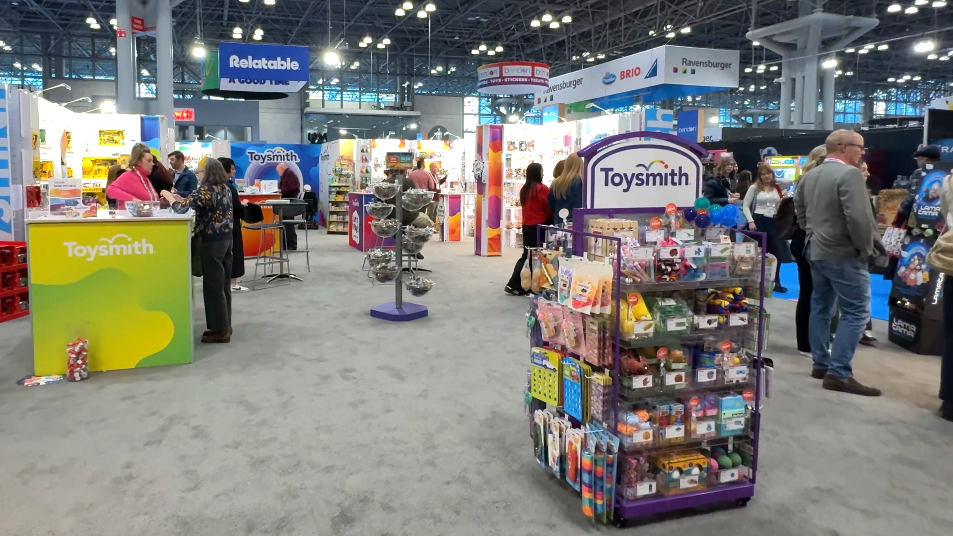 Toysmith play vehicles at the Toy Fair New York