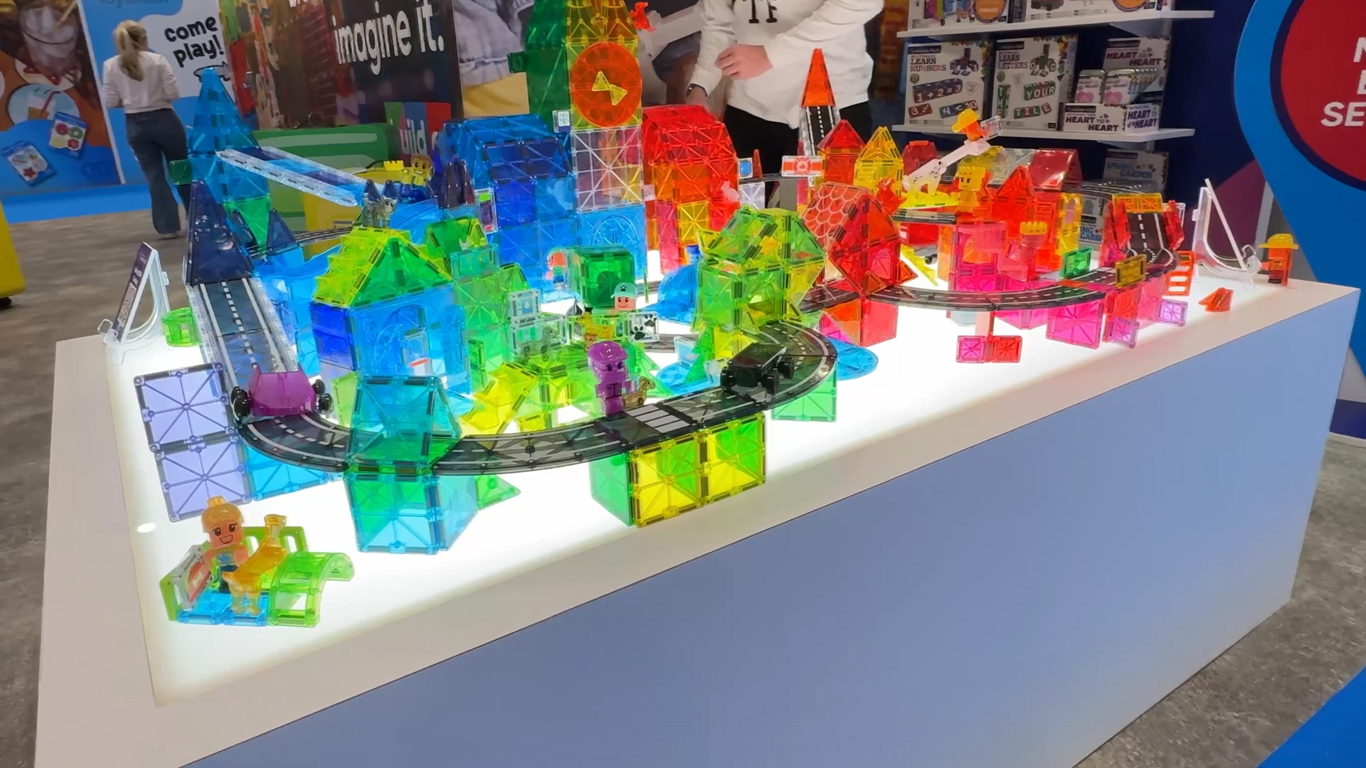 magnetic blocks from Magna Tiles promote free building