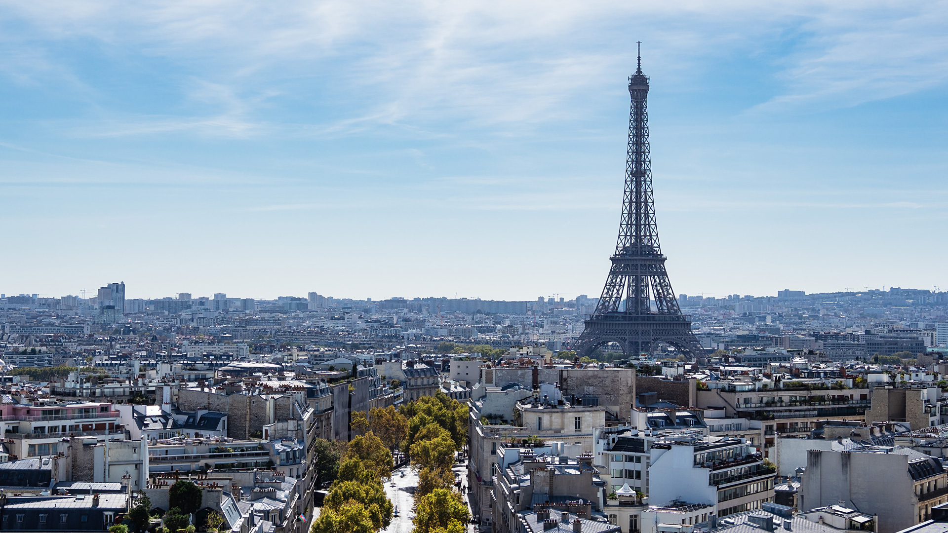 City break in spring Paris - The Eiffel Tower in Paris in spring