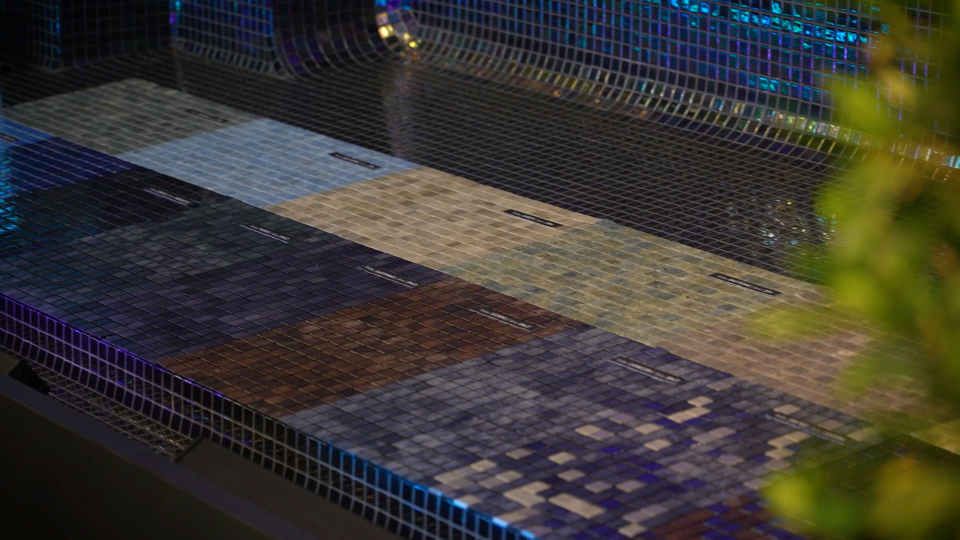 Pool mosaic tile selection