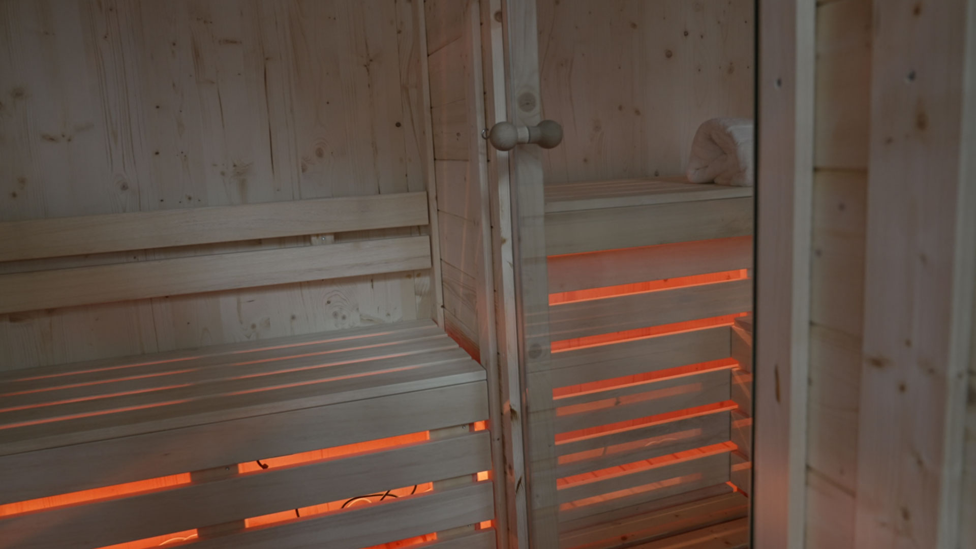 Sauna with separate areas