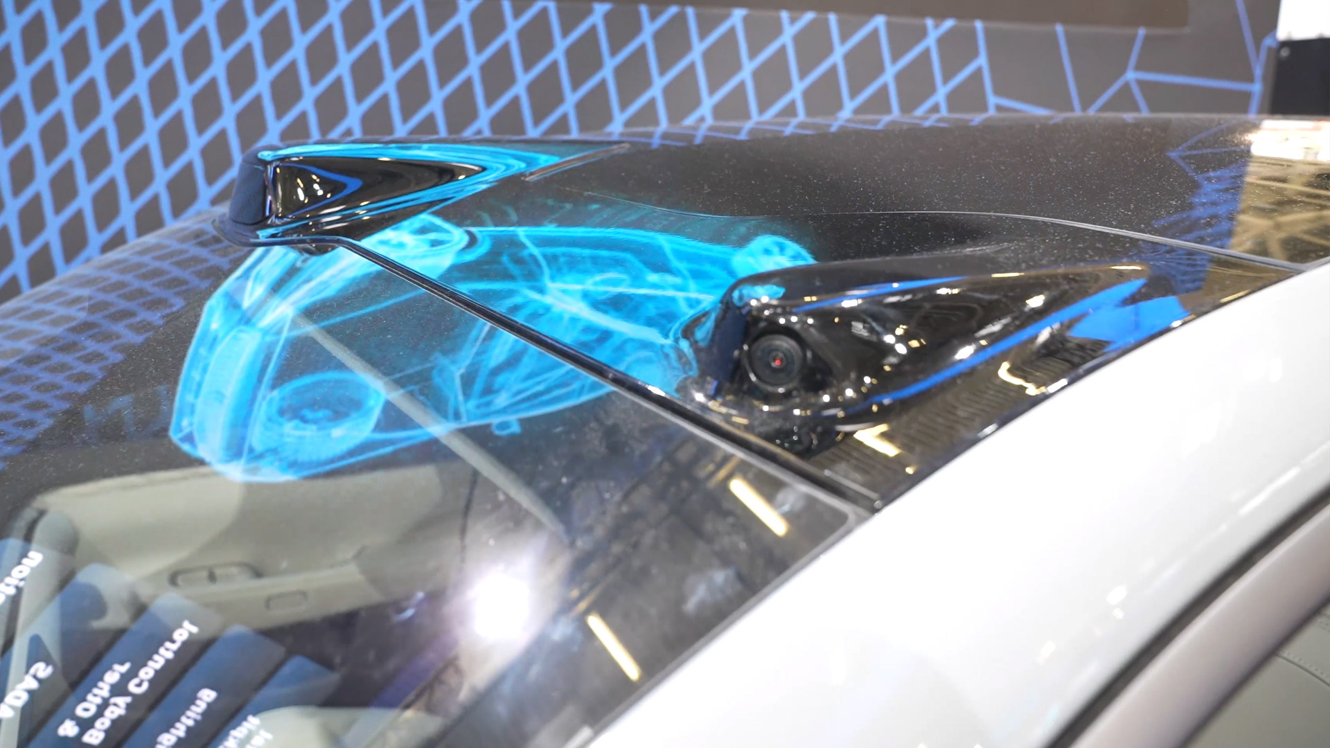 car with data collection from the environment cameras radar gps