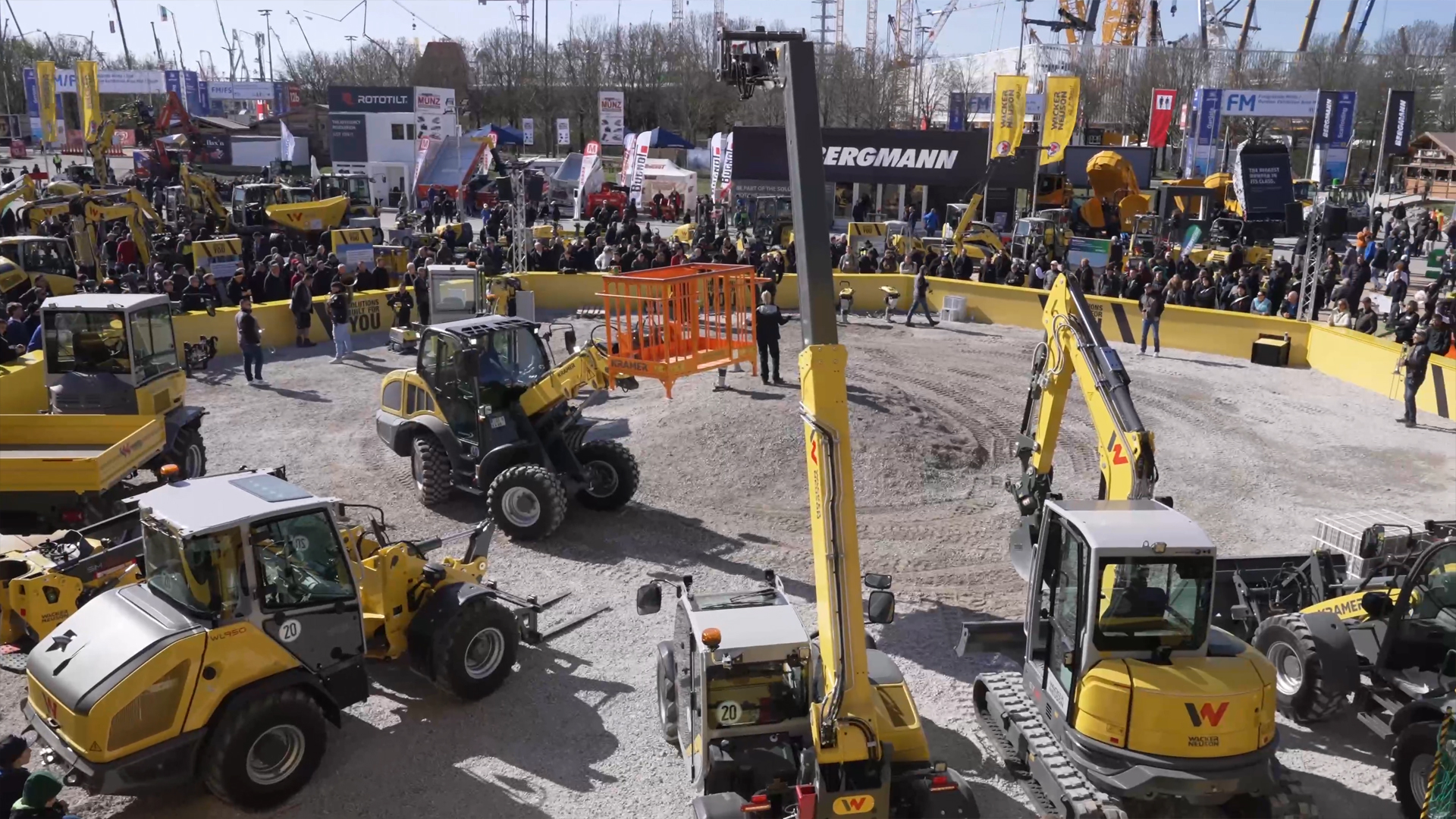 Construction machinery show bauma outdoor area Munich Trade Fair